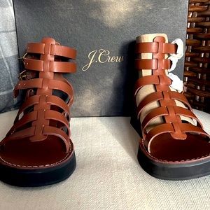 NWT J.Crew Genuine Vachetta Leather Gladiator Sandal